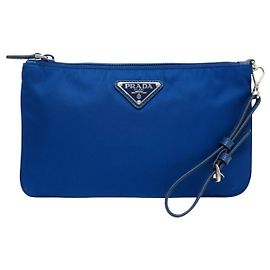 NEUE PRADA TASCHE RE-NYLON CANVAS UND SAFFIANO LEDER BLAU Blau