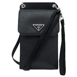 PRADA IPHONE TASCHE 2ZH068 SAFFIANO LEDER SCHULTERTASCHE Schwarz