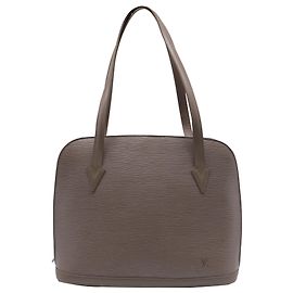 Borsa a tracolla Louis Vuitton Lussac in pelle Epi marrone Marrone Rosso