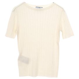 Prada Wollstrick-Oberteil Weiß