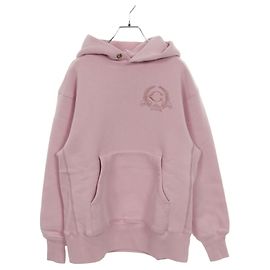 Coach Oversized Signature Crest Baumwoll-Polyester-Kapuzenpullover Pink
