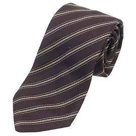 Autre Marque Cravatta in seta Nicky Marrone Blu navy