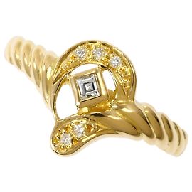 Autre Marque 18K Gelbgold-Ring mit Diamant Golden
