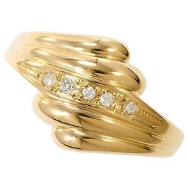 Autre Marque 18K Gelbgold-Ring mit Diamant Golden