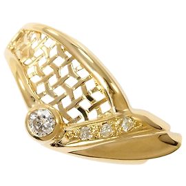 Autre Marque 18K Gelbgold-Ring mit Diamant Golden
