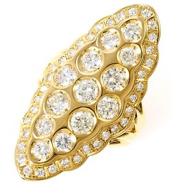 Autre Marque 18K Gelbgold-Ring mit Diamant Golden