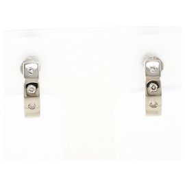 Autre Marque Orecchini a clip in oro bianco 18K e diamanti D'oro