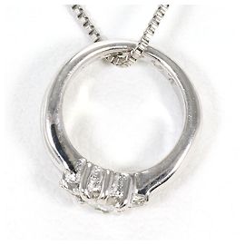 Autre Marque Collier en or blanc 18K avec diamant Doré