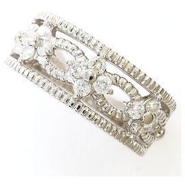 Autre Marque Platinum 900 Diamond Band Ring Other