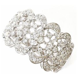 Autre Marque PT900 Platinum Band Ring with Diamond Other