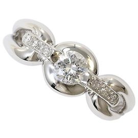Autre Marque PT900 Platinum Band Ring with Diamond Other
