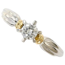 Autre Marque Platin- und Gelbgold-Ring mit Diamant Golden Andere
