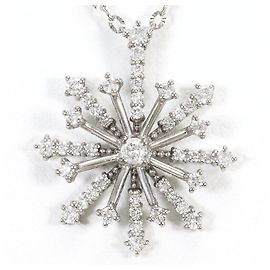 Autre Marque Collier en or blanc 18K avec diamant Doré