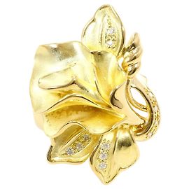 Autre Marque 18K Gelbgold-Ring mit Diamant Golden