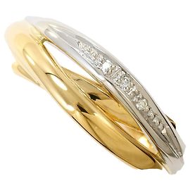 Autre Marque Platin- und Goldring mit Diamant Golden Andere