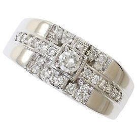 Autre Marque 18K Weißgold-Ring mit Diamant Golden