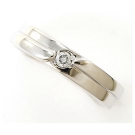 Autre Marque 14K Weißgold-Ring mit Diamant Golden