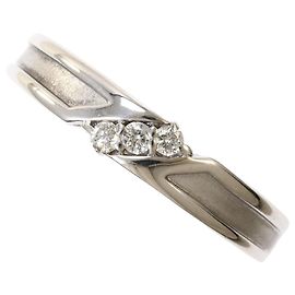 Autre Marque 14K Weißgold-Ring mit Diamant Golden