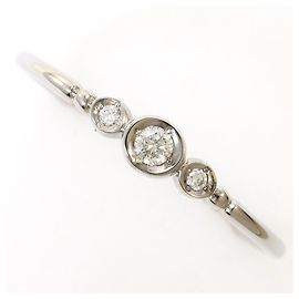 Autre Marque 10K Weißgold-Ring mit Diamant Golden