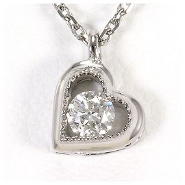 Autre Marque Colar de ouro branco 18K com diamante Dourado