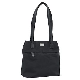 GUCCI Tote Bag Canvas Black Silver 002 1075 Auth ti3969 Black Silvery