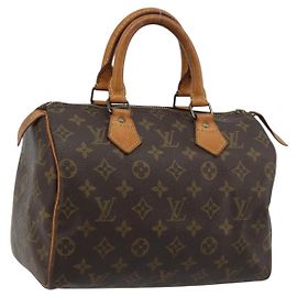LOUIS VUITTON Bolsa Monogram Speedy 25 M41528 LV Auth 184357A Monograma