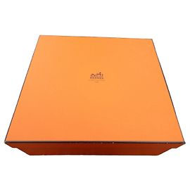 Hermès Herbag Storage Box Brown Orange