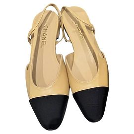Chanel Ballerine Slingback Bicolore Beige e Nero Nero Beige