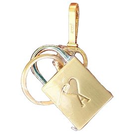 AMI Paris Ciondolo a Lucchetto Logo Cuore D'oro