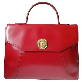 Yves Saint Laurent Bolsa Satchel em couro vermelho Vermelho