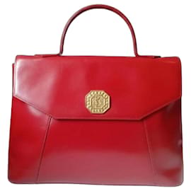 Yves Saint Laurent Sac à main Satchel en cuir rouge Rouge