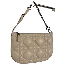 Bolsa Dior Caro Pouch em couro branco Branco