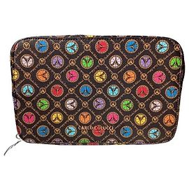 Autre Marque Carla Colucci Monogram Cosmetic Bag Brown Multiple colors