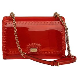 Dolce & Gabbana Spring 2012 Orange Raffia & PVC Shoulder Bag Orange