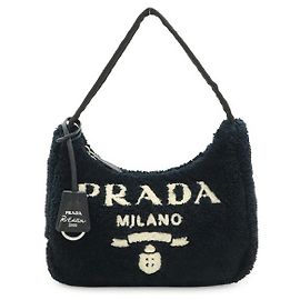 Borsa 2way in spugna Prada Re-Edition 2000 Nero