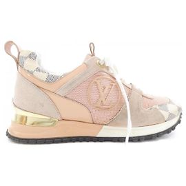 Baskets Louis Vuitton Marron Beige