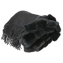 Sciarpa in lana e pelliccia Givenchy Nero