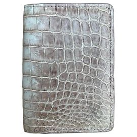 Louis Vuitton Alligator Leather Card Holder Organizer Other Grey