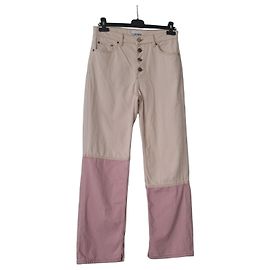 Vaqueros Ganni Lovy Color Block Rosa Rosa Fucsia