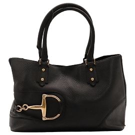 Gucci Borsa Tote Horsebit Pelle Nera Nero