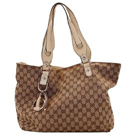 Gucci Sac Cabas en Toile Monogramme GG Marron Beige