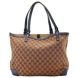 Gucci Sac Cabas en Toile Monogramme GG Marron Bleu