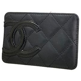 Chanel Cambon Lambskin Card Case Black