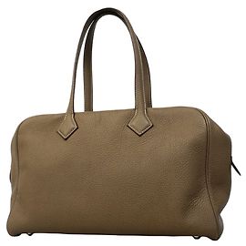 Hermès Bolso Hermes Victoria 35 Gris pardo