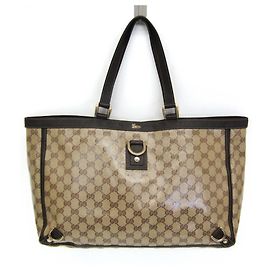 Sac cabas Gucci GG Crystal Abby Marron Beige