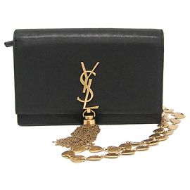 Borsa a tracolla Yves Saint Laurent Kate Tassel Chain Nero D'oro