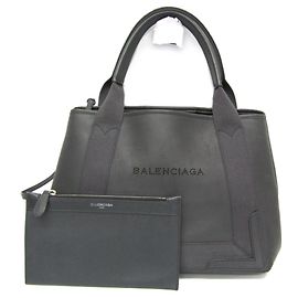 Balenciaga Navy Cabas S Tote Bag Brown
