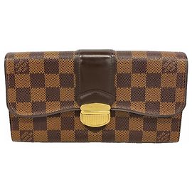 Louis Vuitton Damier Portefeuille Sistina Long Wallet Damier ebene