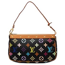 Pochette Accessoires Louis Vuitton Black Monogram Multicolore Preto
