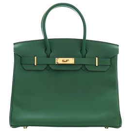 Hermès Green Courchevel Birkin Retourne 30 Vert